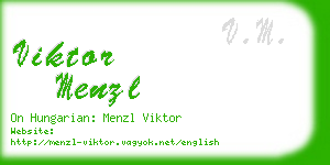 viktor menzl business card